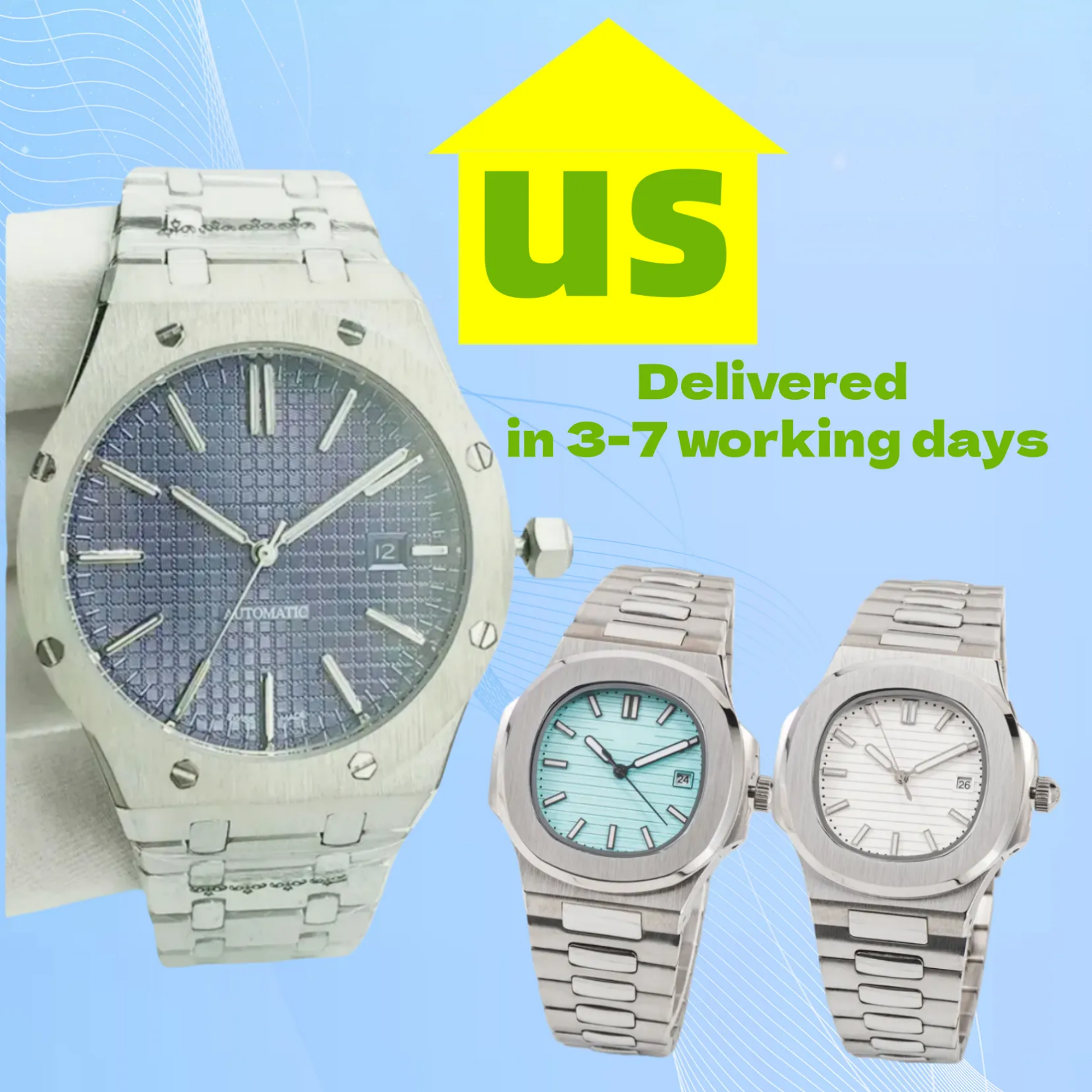 Men's and women's watches designer men's watches high quality 40MM sapphire glass stainless steel dial solid super bright waterproof watch nightlight design 01.