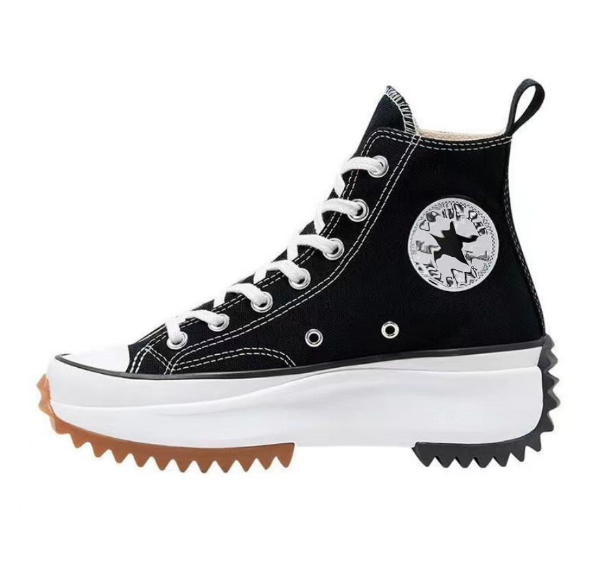 Spring autumn Female Women High Top Sneakers Lace-Up Casual Plarform Height Canvas Non-slip Wear Resistant Vulcanize Shoes