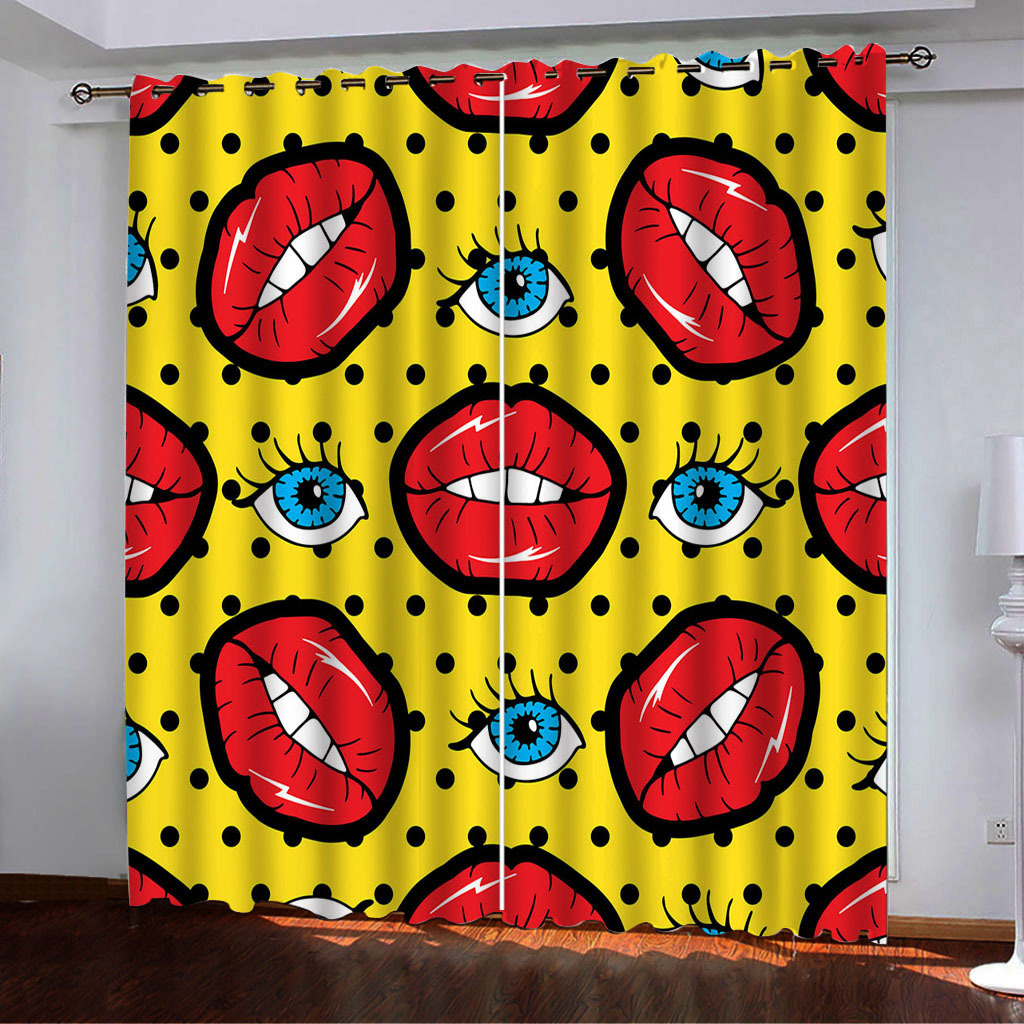 YL-38016 Floral Printed High-Density Blackout Curtain Available for Cross-Border Trade, 3D Digital Printing, Custom Designs Accepted.