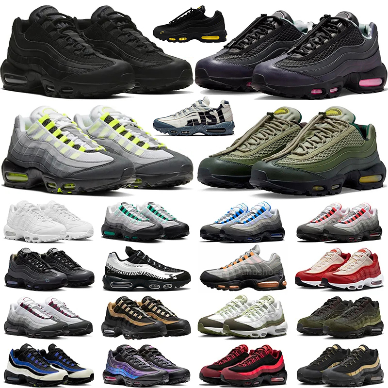 Designer running shoes men women Neon Triple Black White Stadium Green Crystal Blue Bred Dark Beetroot Solar Red Grey mens trainers sneakers 9595s