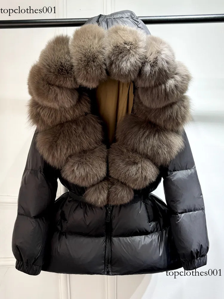 Janveny 2024 Winter Puffer Jacket Women Real Fox Fur Hooded Thick Warm 90% White Duck Down Coat Female Parkas Waterproof - view 3