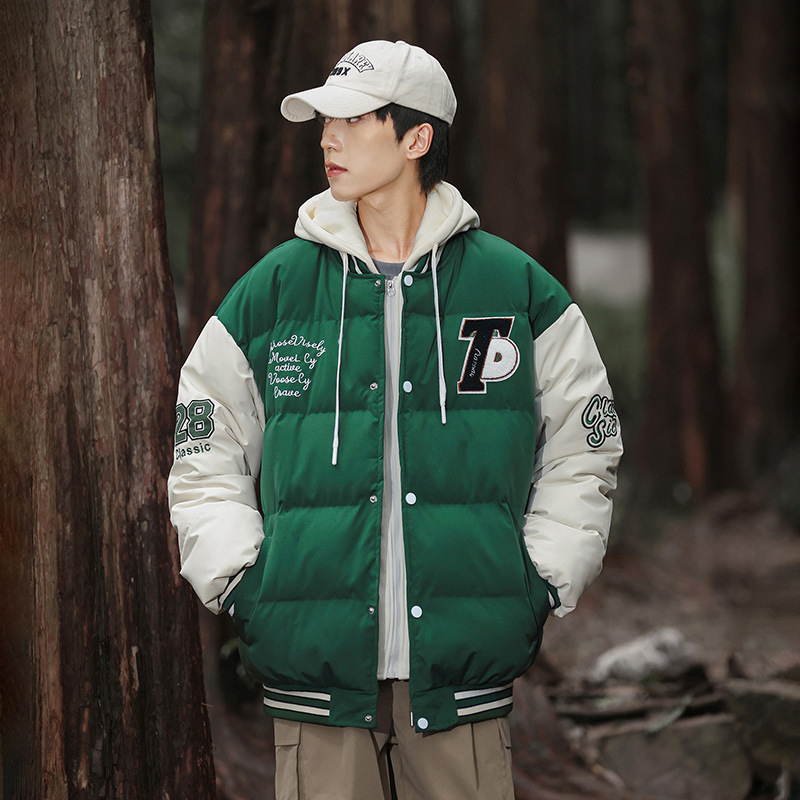 Autumn Winter Unisex Layered Hooded Puffer Jacket - New Style Thickened Warm Casual Baseball Coat for Men & Women