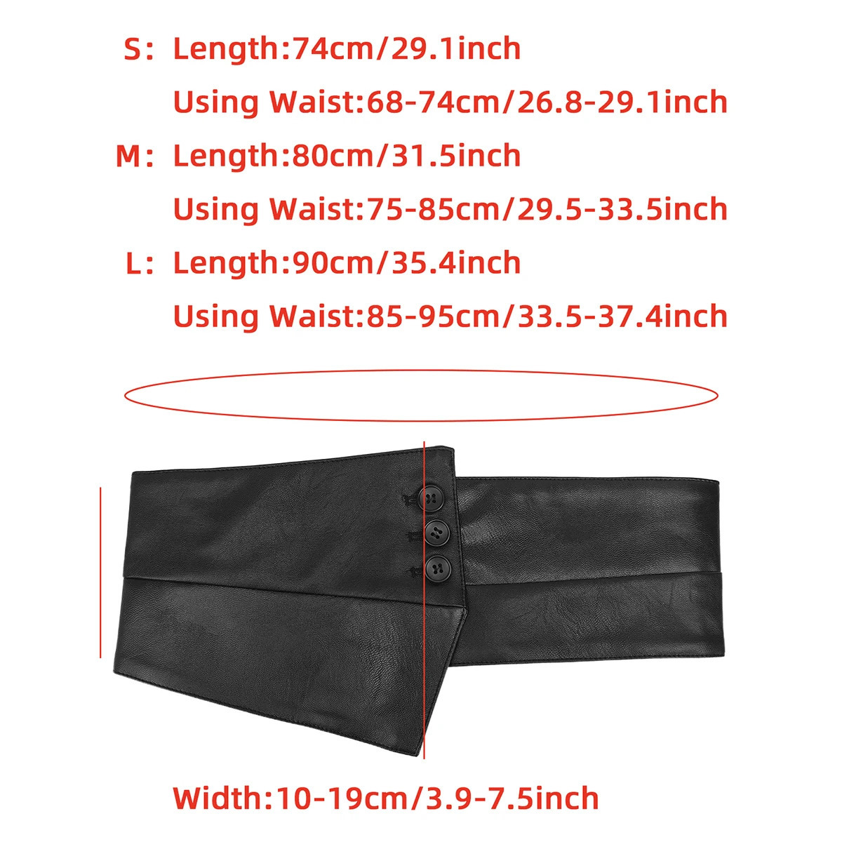 A black wide-belted womens fashion dress decorated with an irregular n of PU leather waistband and elastic corset 251217