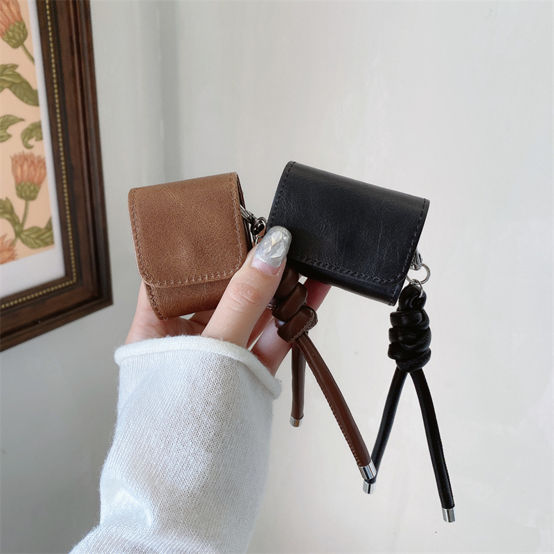 High-end PU Leather Texture Compatible with AirPods 4th Generation Protective 2nd 3rd Gen Pro 2 Apple Bluetooth Earphone Case