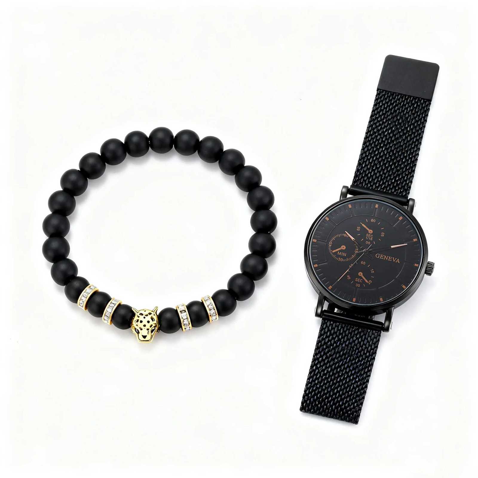 Fashionable simple alloy material Mens quartz and set suitable for daily wear Christmas gift M251222