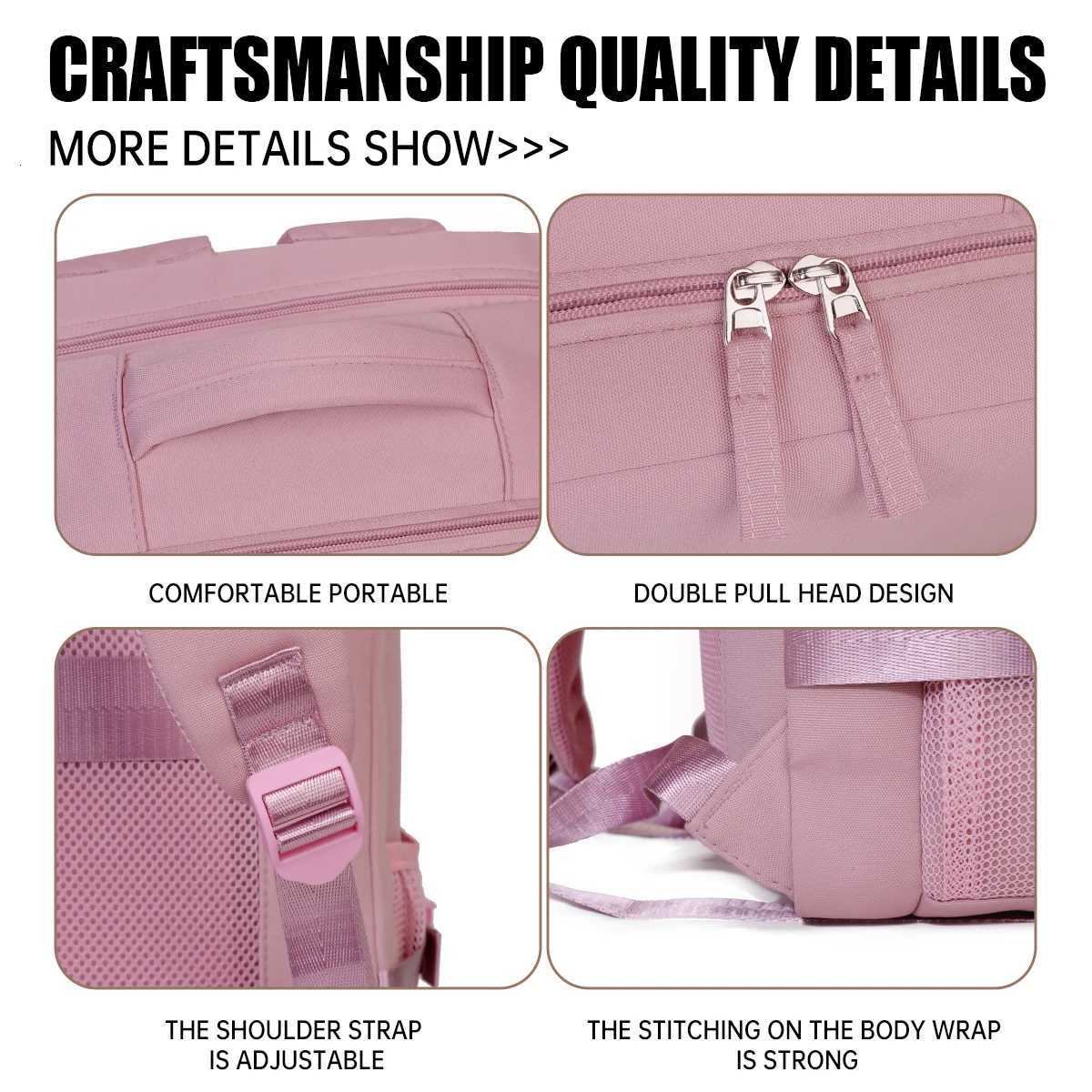 or Business Trips Large Capacity Oxford Waterproof Lightweight Nylon Backpack Multifunctional Commuting Travel Computer Bag Ladies College Students HM