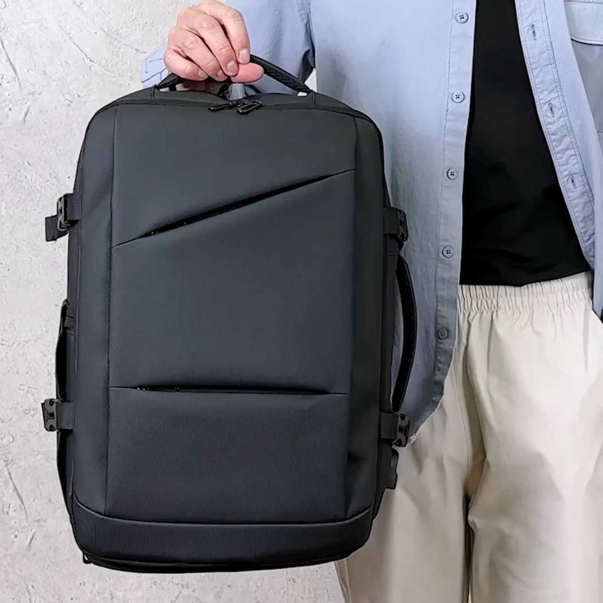 New Mens Backpack Fashionable for Work and Commuting Computer Business Backpack Large Capacity for Business Trips Boarding and Travel Expandable Capac