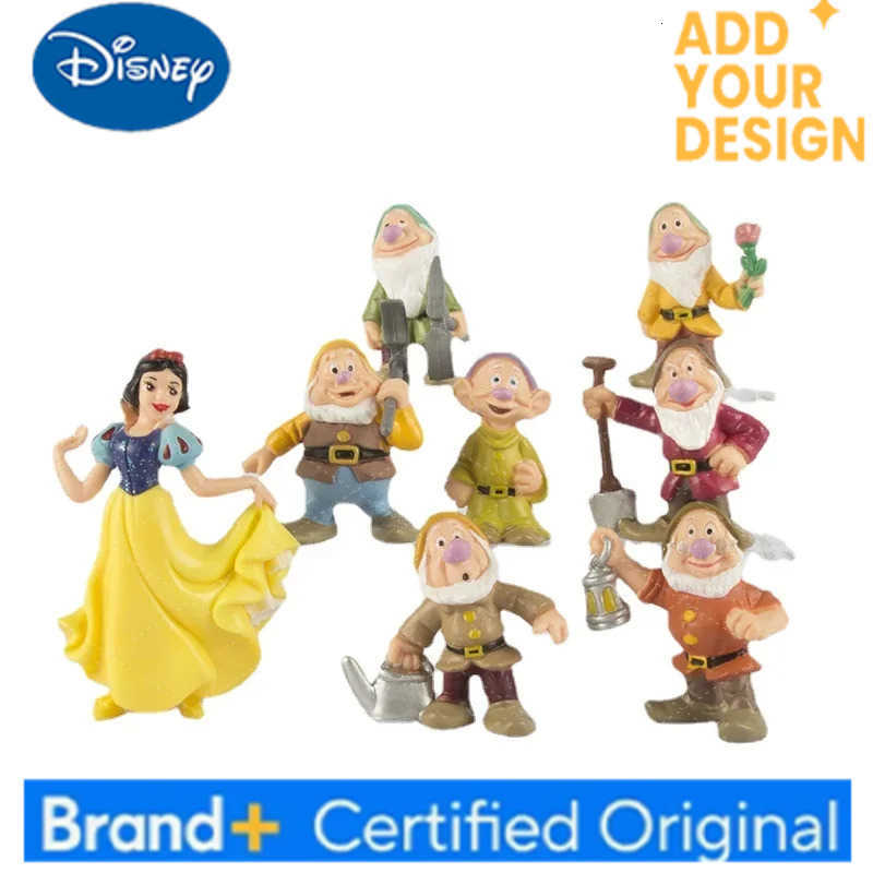 Disney Princess Snow White Action Figure The Seven Dwarfs Anime Figures Dolls Toys Cake Wedding Decoration Kids Birthday Gifts H251222