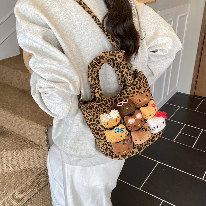 New Girl Crossbody Bag Cartoon Plush Doll Cute Girl Suede Shoulder Bag Fashion bag Women s Bag Trendy Designer Parent Child Bag