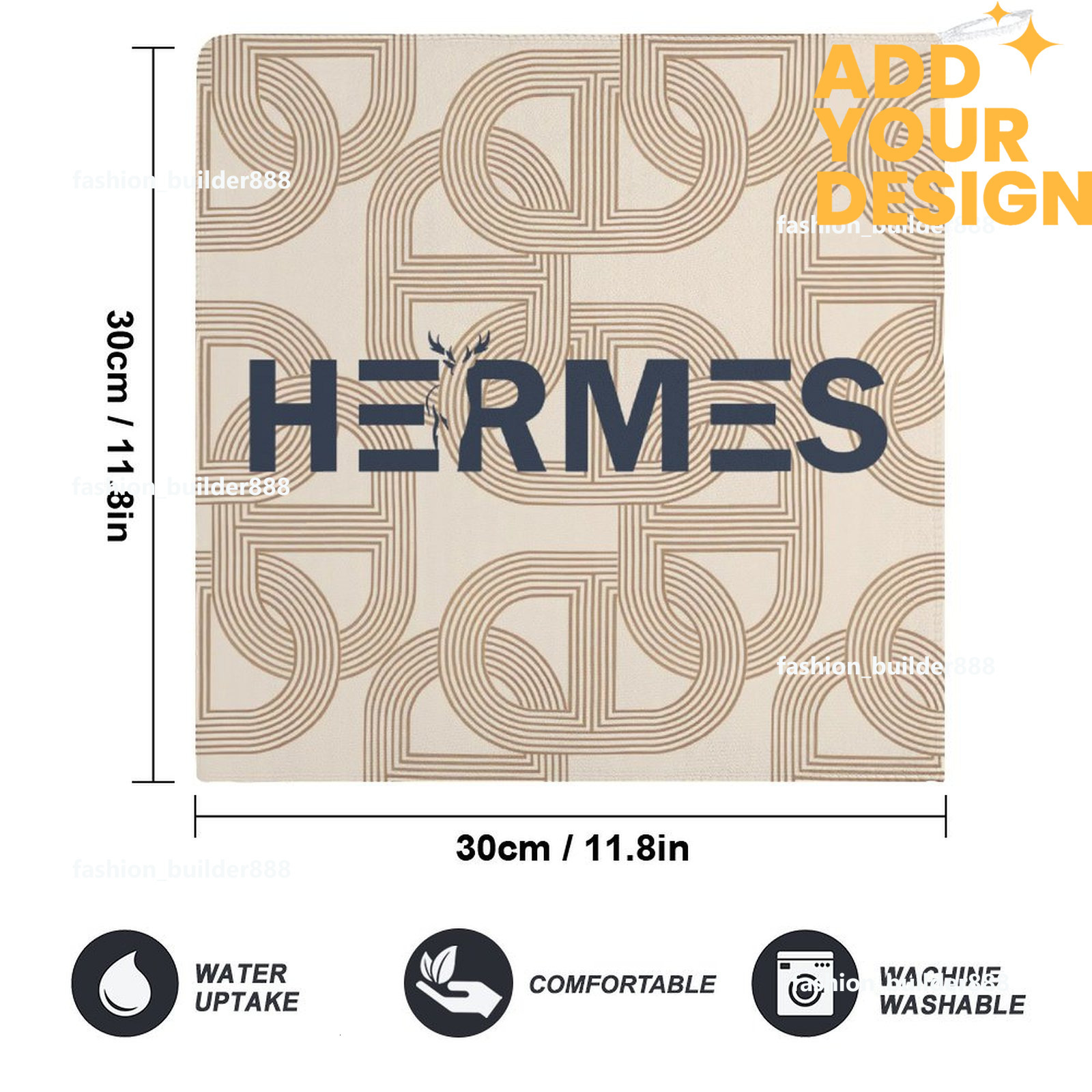 Custom Designer H Towels Luxury Horse Pattern Premium Hand Towels Set 11 by 11 inches Ultra Soft and Highly Absorbent Gym Shower Kitchen Hotel H64