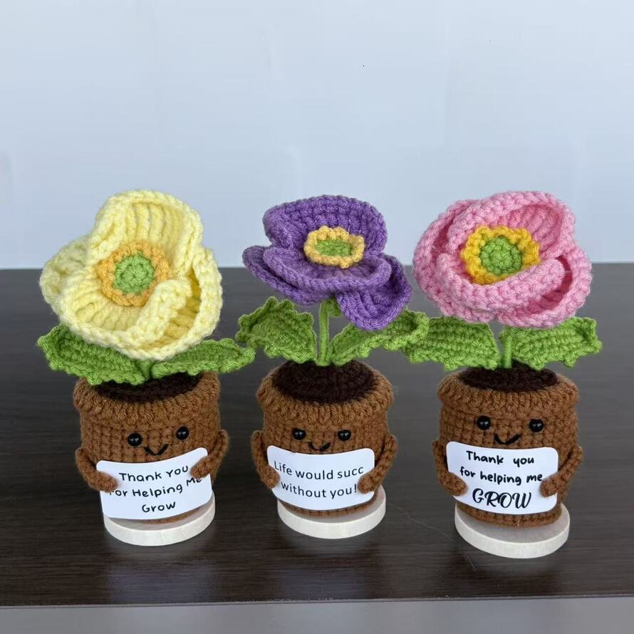 Hand-Knitted Plant … - image