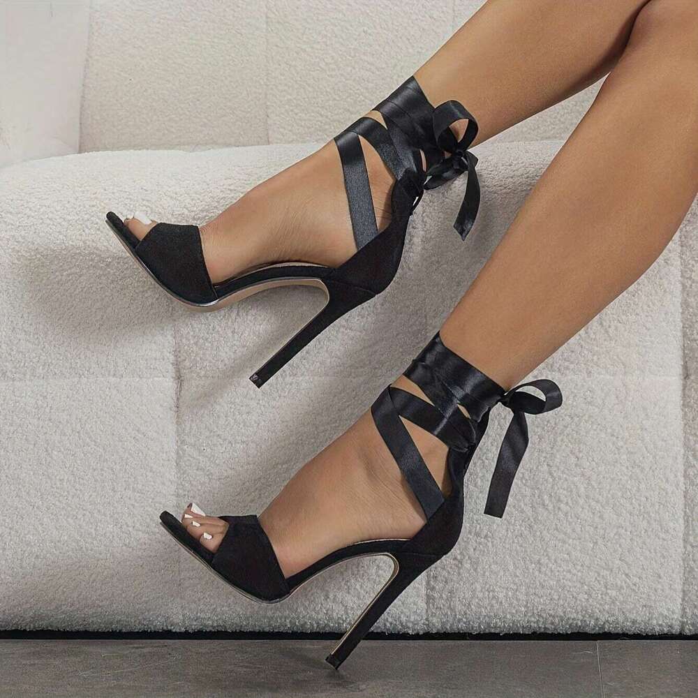 2026 Women's Strappy Stiletto Sandals, Elegant Pointed Peep Toe High Heels, Fashion Party & Banquet Dress Shoes