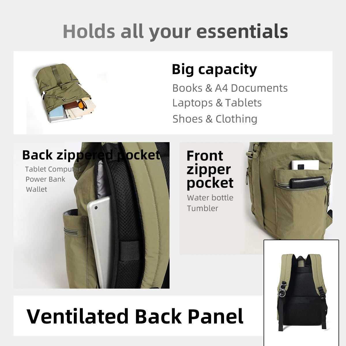 Light Backpack for Women Lightweight Trendy Commuter Travel Bag Mommy Bag College Student Backpack Female Junior High School StudentM251222