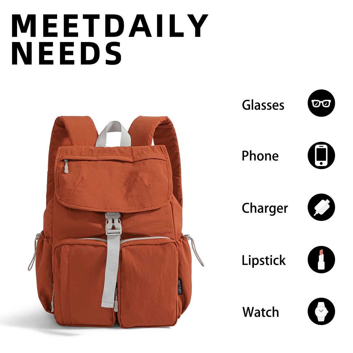 or Outdoor Sports Mountaineering Travel Lightweight Waterproof Backpack for Women Large Capacity College Student Bag Female High School Student Tutori