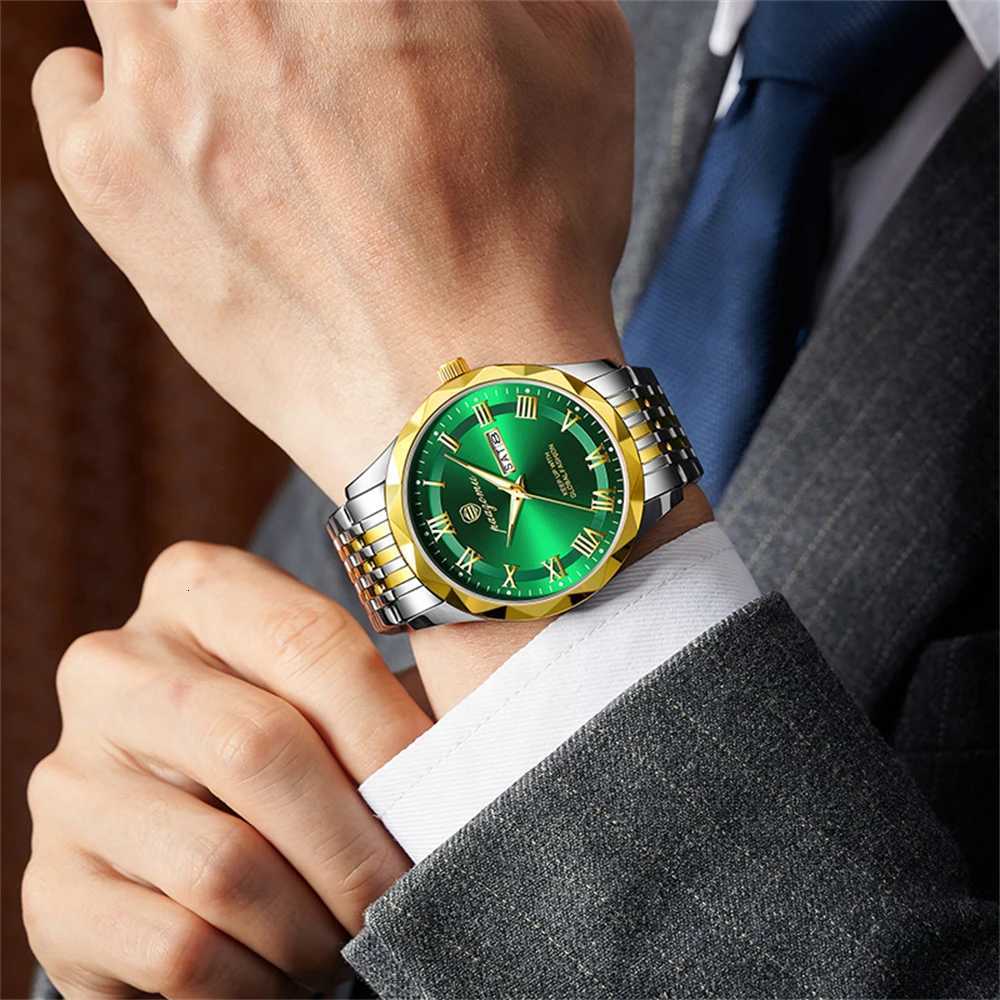 PAAZU Luxury Square Man Quartz Waterproof Luminous Date Mens High Quality Stainl Steel Busin Men es M251222