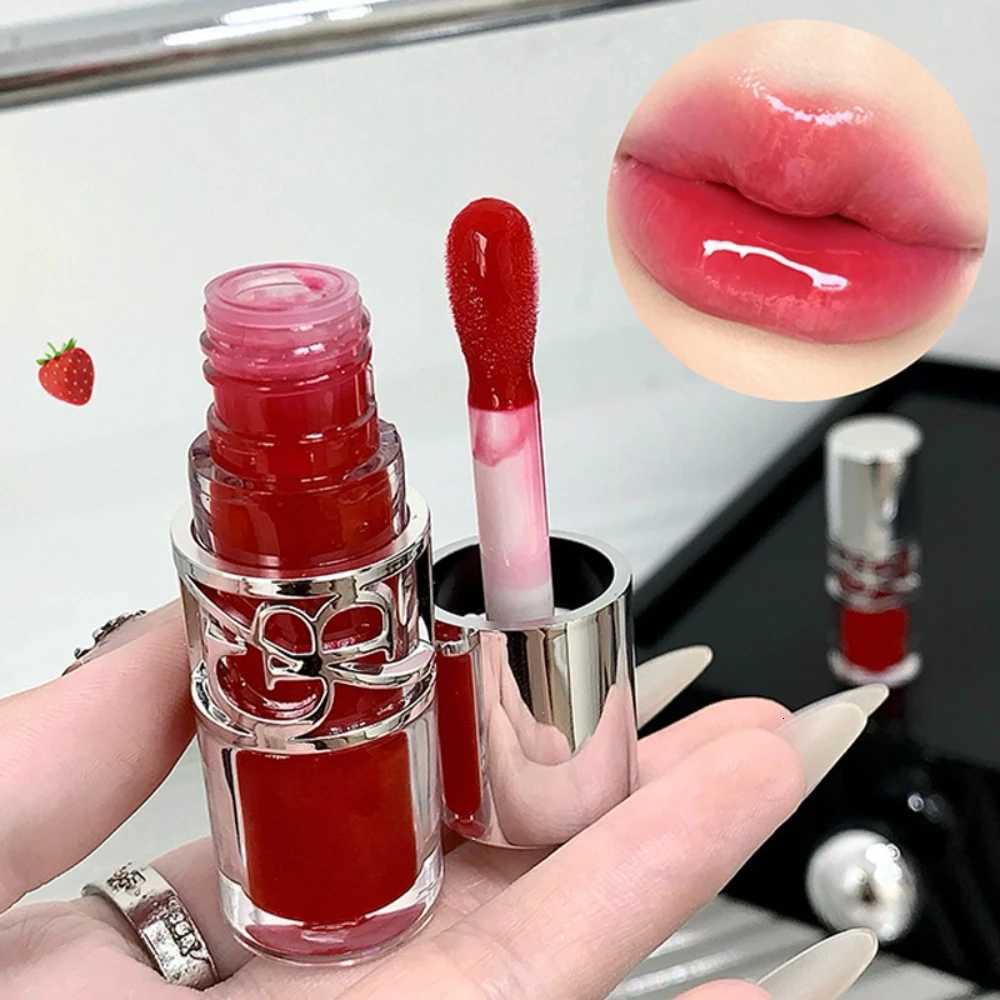 Clear Glass Gray Coffee Shine Lip Gloss Mirror Watery Moisturize Plumper Long Lasting Lip Tint Juicy Lip Oil Gloss Stain MakeupT251222
