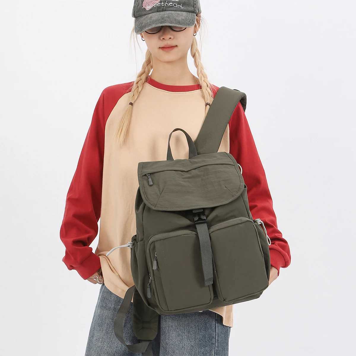 or Outdoor Sports Mountaineering Travel Lightweight Waterproof Backpack for Women Large Capacity College Student Bag Female High School Student Tutori