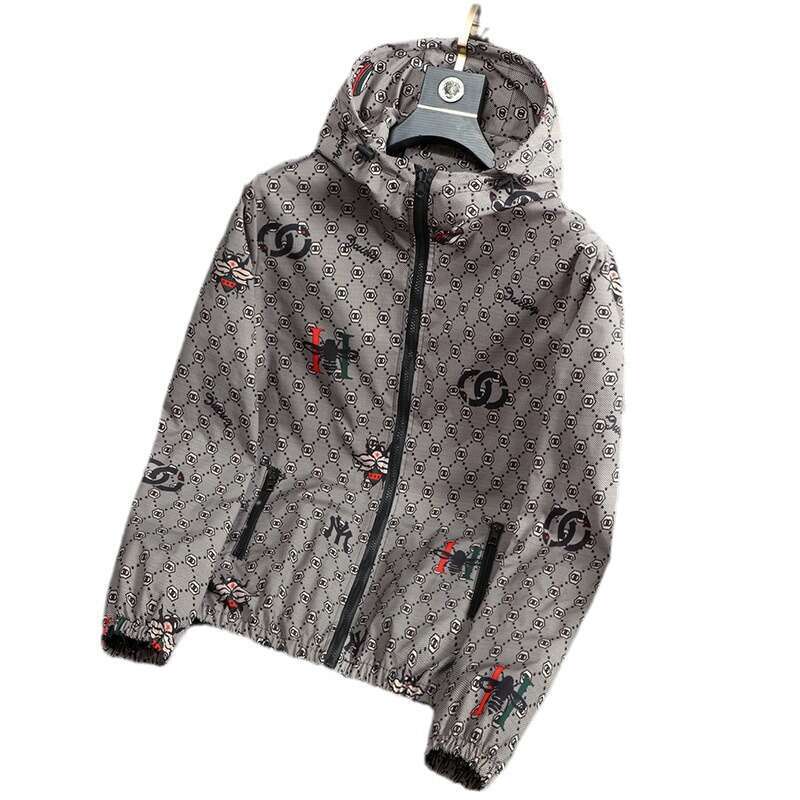 Men's Spring Autumn 2024 Trendy Slim Fit Hooded Jacket Outerwear Coat