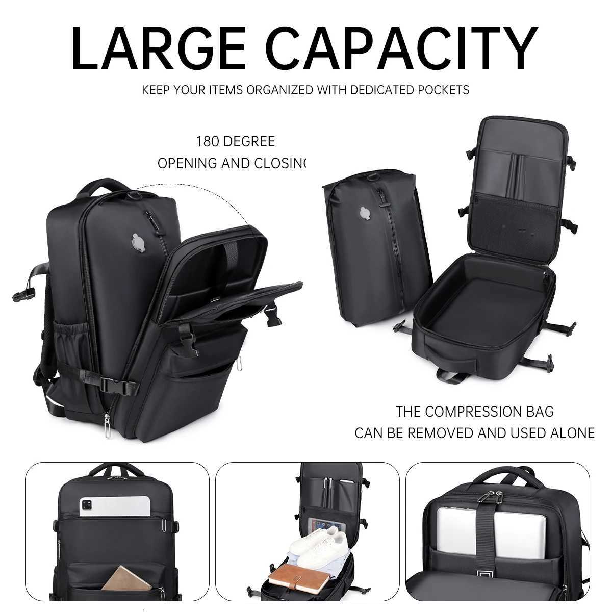 Shengliwei Backpack Mens New Business Casual Backpack Travel Laptop Bag Large Capacity WomenM251222