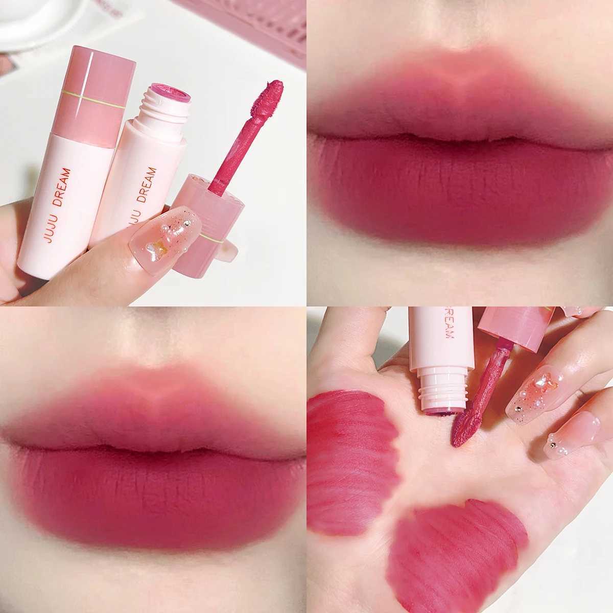 JUJU Dream Small milk tube lip gloss airy white matte lifting lipstick velvet matte lip gloss lip glossT251222