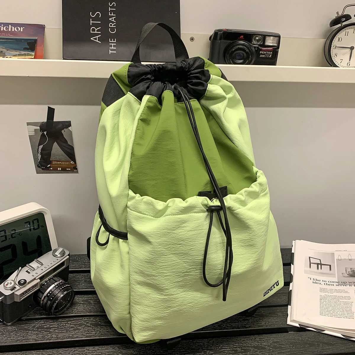 t Backpacks for Men and Women with Drawstrings Student School Bags Outdoor Sports Mountaineering Bags Niche Fishing Travel Backpacks Mountain Climbing