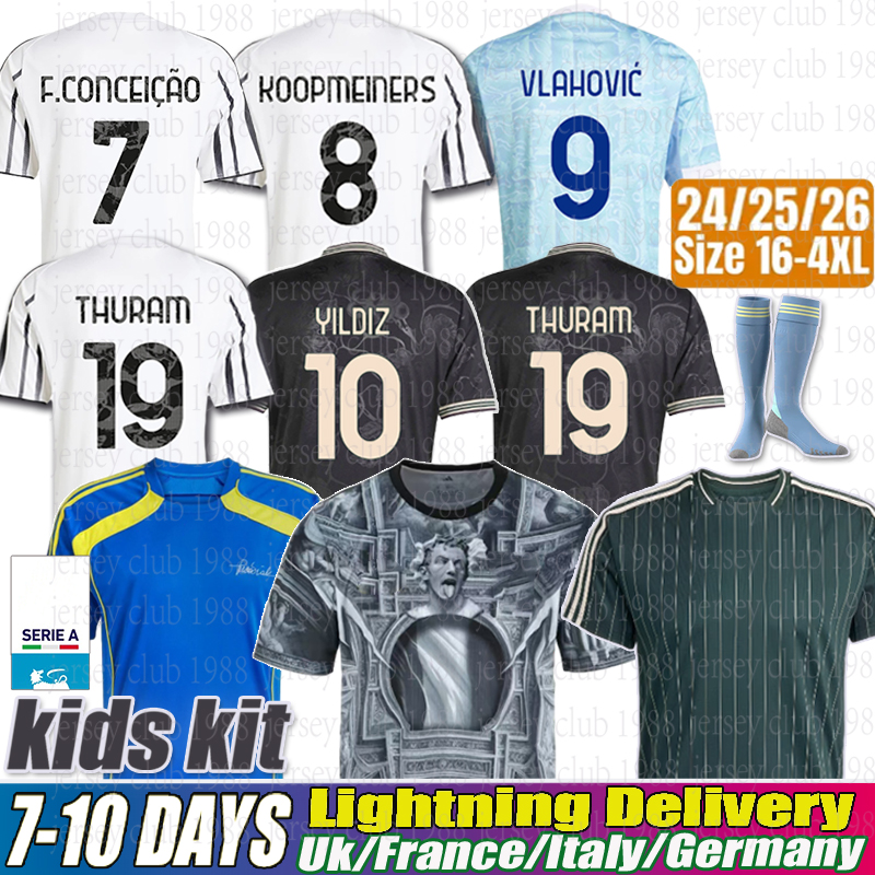 maglia adp Yildiz jersey Thuram football jersey Koopmeiners football kits Vlahovic Football Shirts David Locatelli Bremer F.Conceicao Soccer Jerseys 25 26 24 men