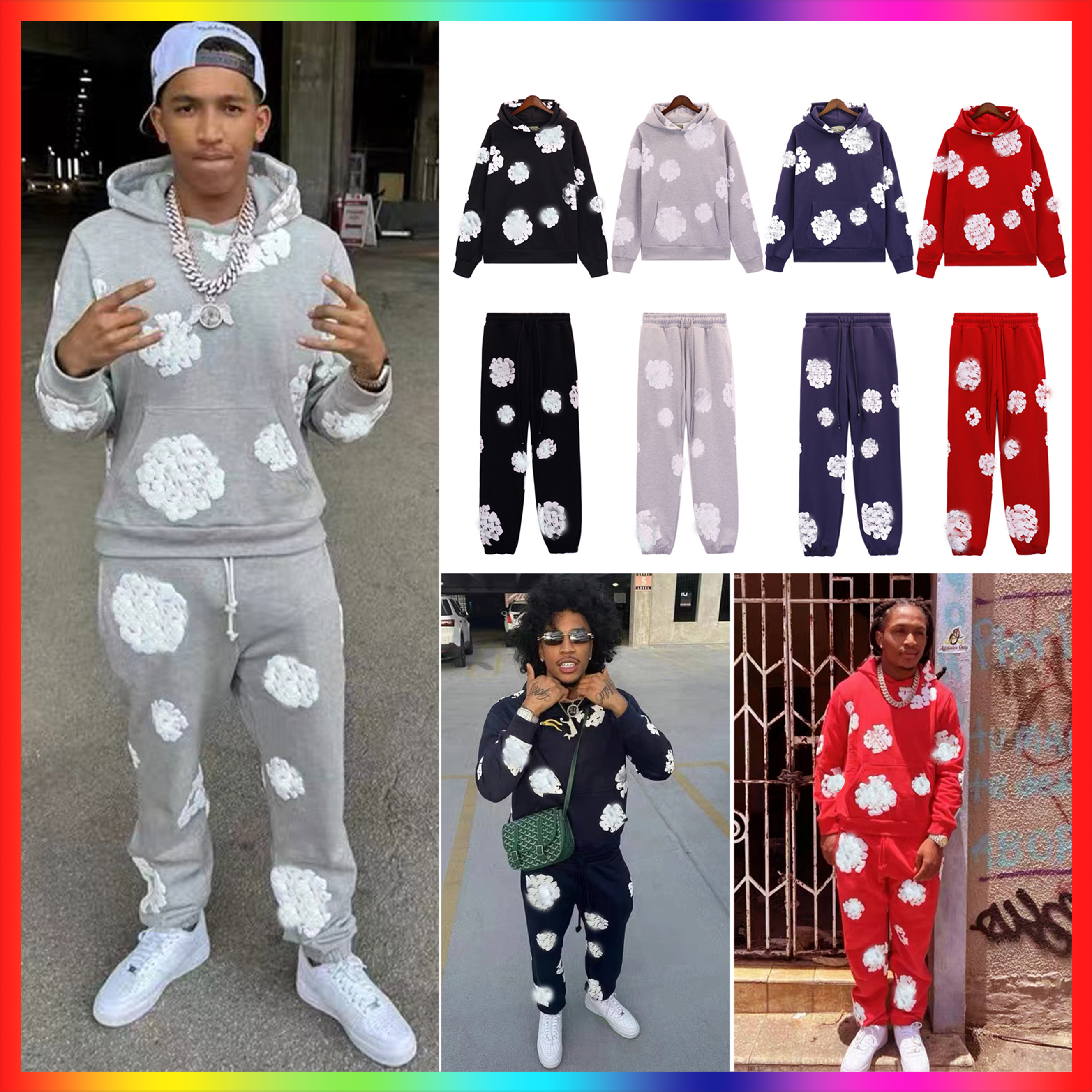 hoodies designer hoodie mens hoodie designer clothes autumn and winter high quality cotton trend sweatshirt Hip hop loose men and women pullover casual suit size S-XL