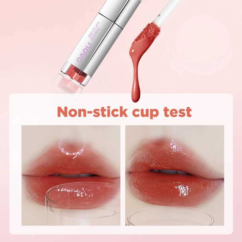 Glossy Lipstick-Lasting Hydrating Lip Gloss Water Light Mirror Glossy Glass Lip Glaze Waterproof Non-Sticky Non-Stick CupT251222