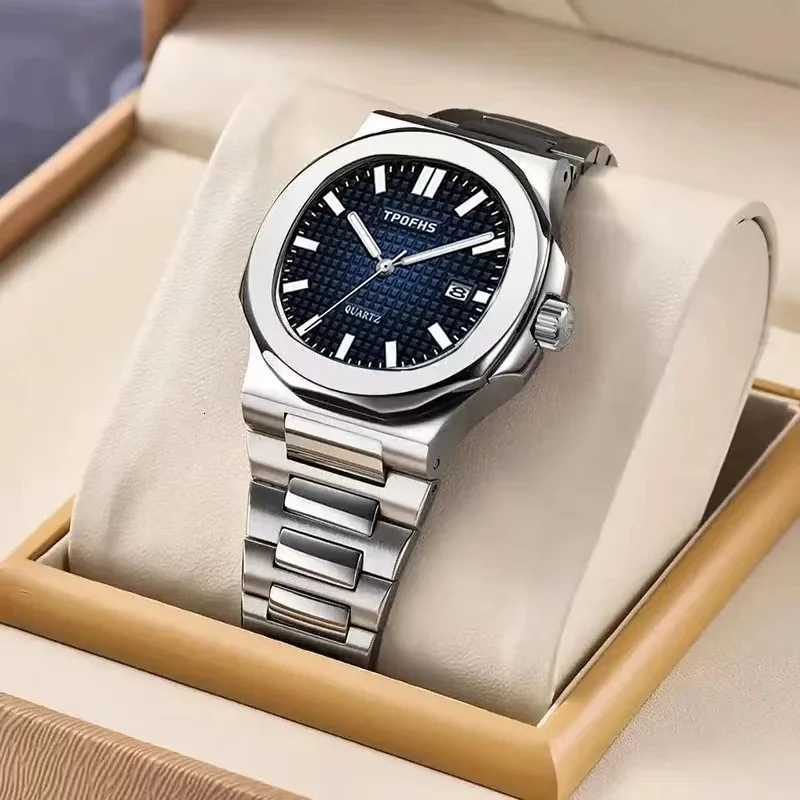 New Square Busin Men Clock Stainl Steel Waterproof Luminous Date M Wrist Sports Luxury Quartz es For Men M251222