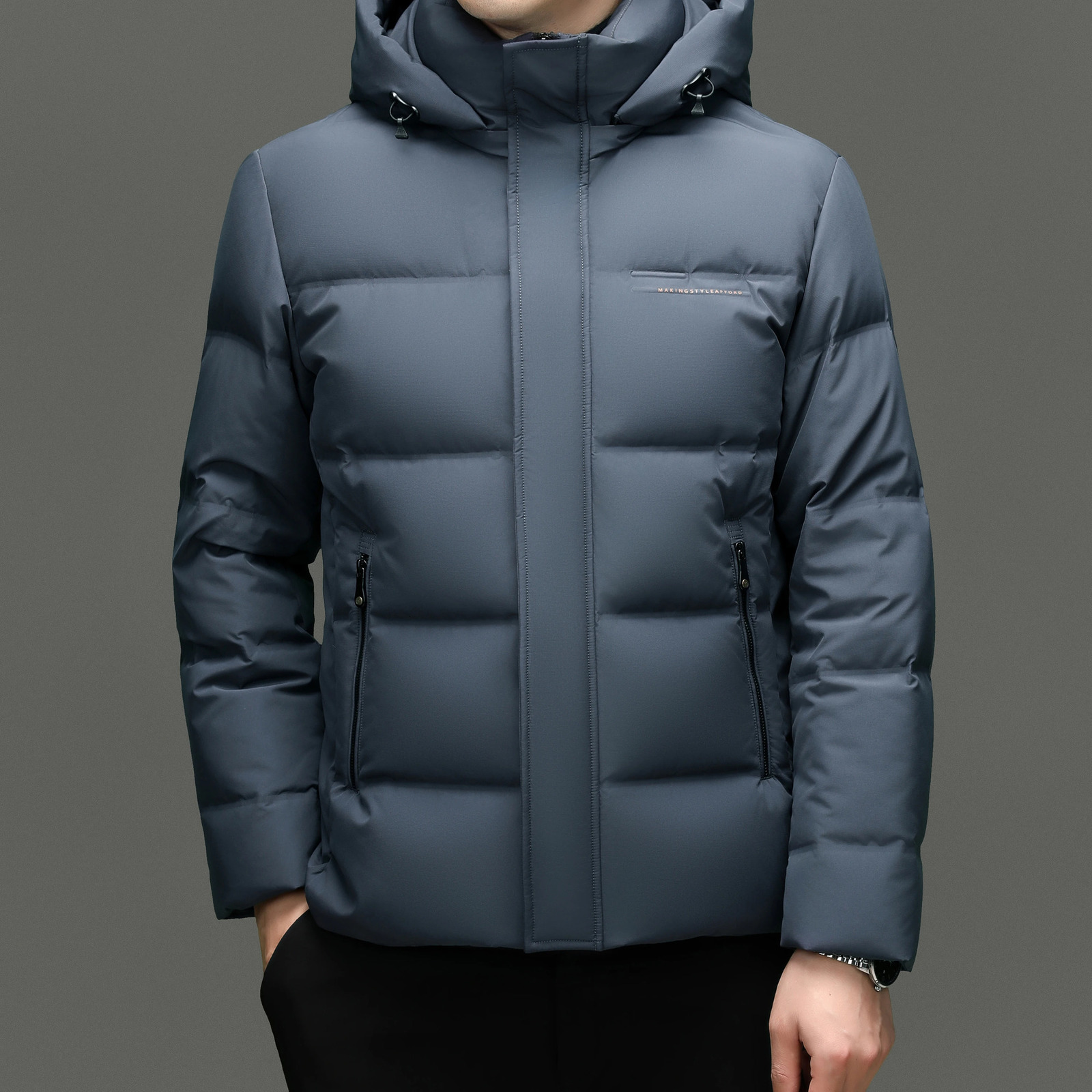 Real 85 Goose Down Jacket Men Winter Warm Puffer Coat Hood Thermal Outdoor Parkas Zipper Clothes 251222 - view 6