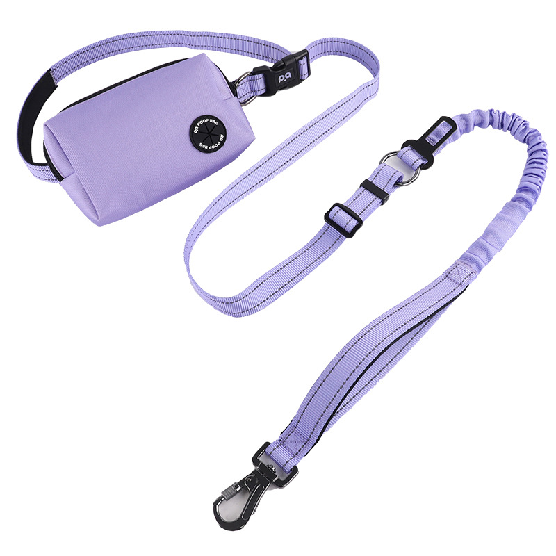 Pet traction rope Explosion-proof flush fanny pack Portable dog running reflective traction rope