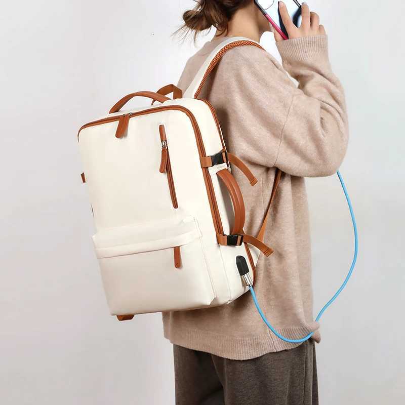 Laptop Bag for Women 2024 New 14-Inch Lightweight Anti-Fall and Shockproof Backpack Travel BackpackM251222