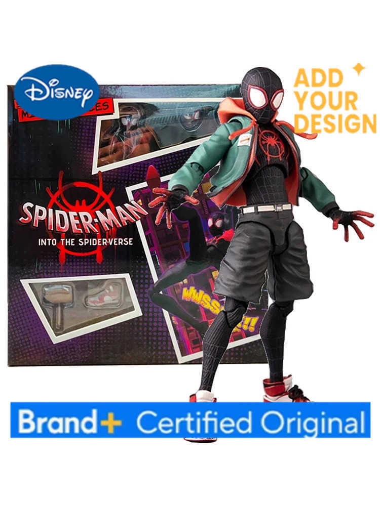 Disney Sv Action Spiderman Miles Morales Action Figure Collection Sentinel Marvel Spider-Man Into the Spider Verse Figures Model Toys H251222