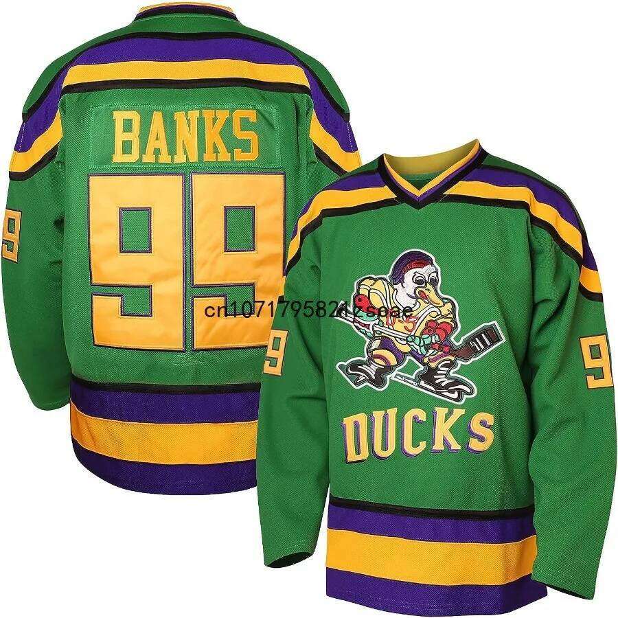 Charlie Conway 96 Mighty Ducks Hockey Jerseys 99 Adam Banks 66 Gordon Bombay Jersey All Stitched Us Size S-XXXL X251222
