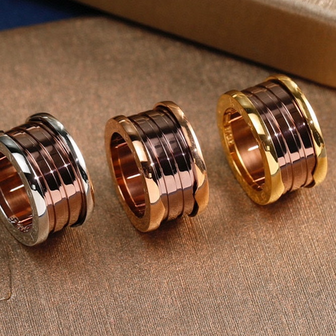 ADITA Designer ring gold plated 18K titanium steel never fade US size 6-10 Ring for men couple seal on the inside with box jewelry fashion 070