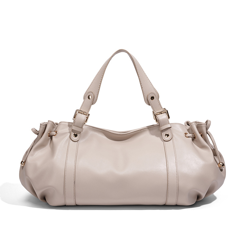 Designer 2026 Women's Vintage Pleated Tote Large Capacity Shoulder Bag Premium Leather Top Handle Purse Luxury Stylish Free Shipping - view 6