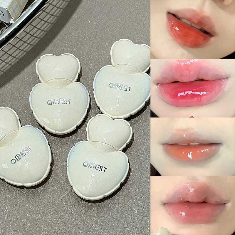 QIBEST Pink Lip Jelly Hydrating Lipstick Long Lasting Mirror Lips Gloss Lipstick Tender Student Korean Cosmetics Lip Glaze StainT251222