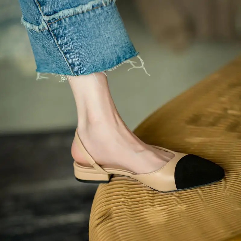 Summer womens color blocked sandals Women NonSlip slipper Soft soled Leisure flat Comfort Low Heel Femme Thick Bottom Shoes251218