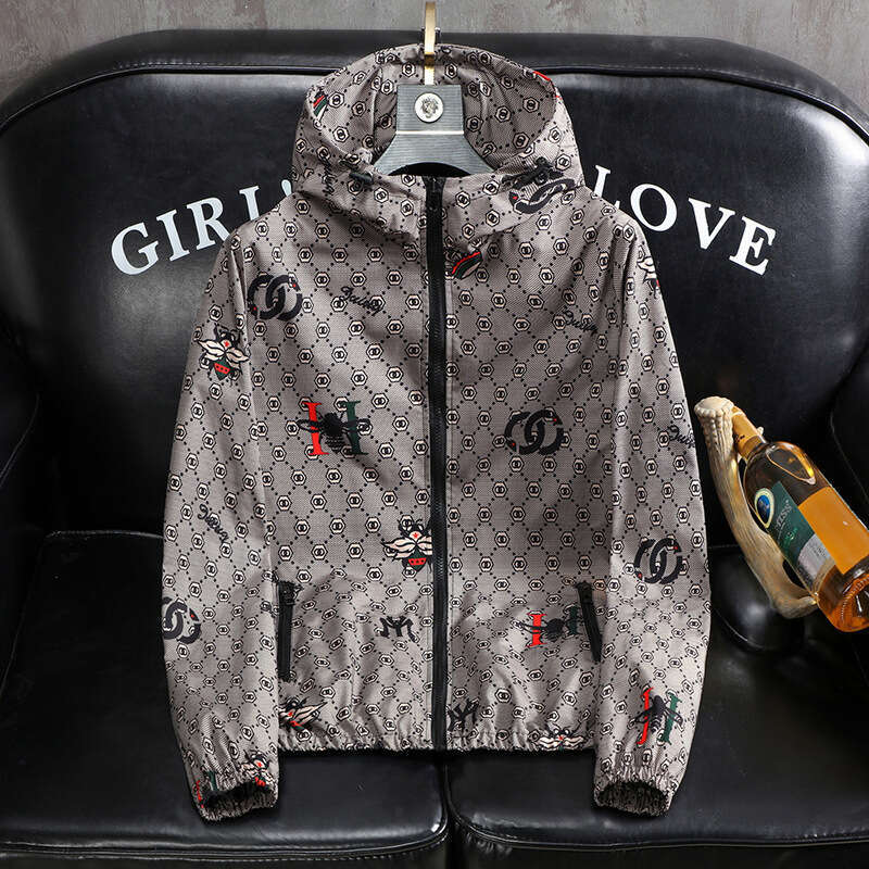 Men's Spring Autumn 2024 Trendy Slim Fit Hooded Jacket Outerwear Coat