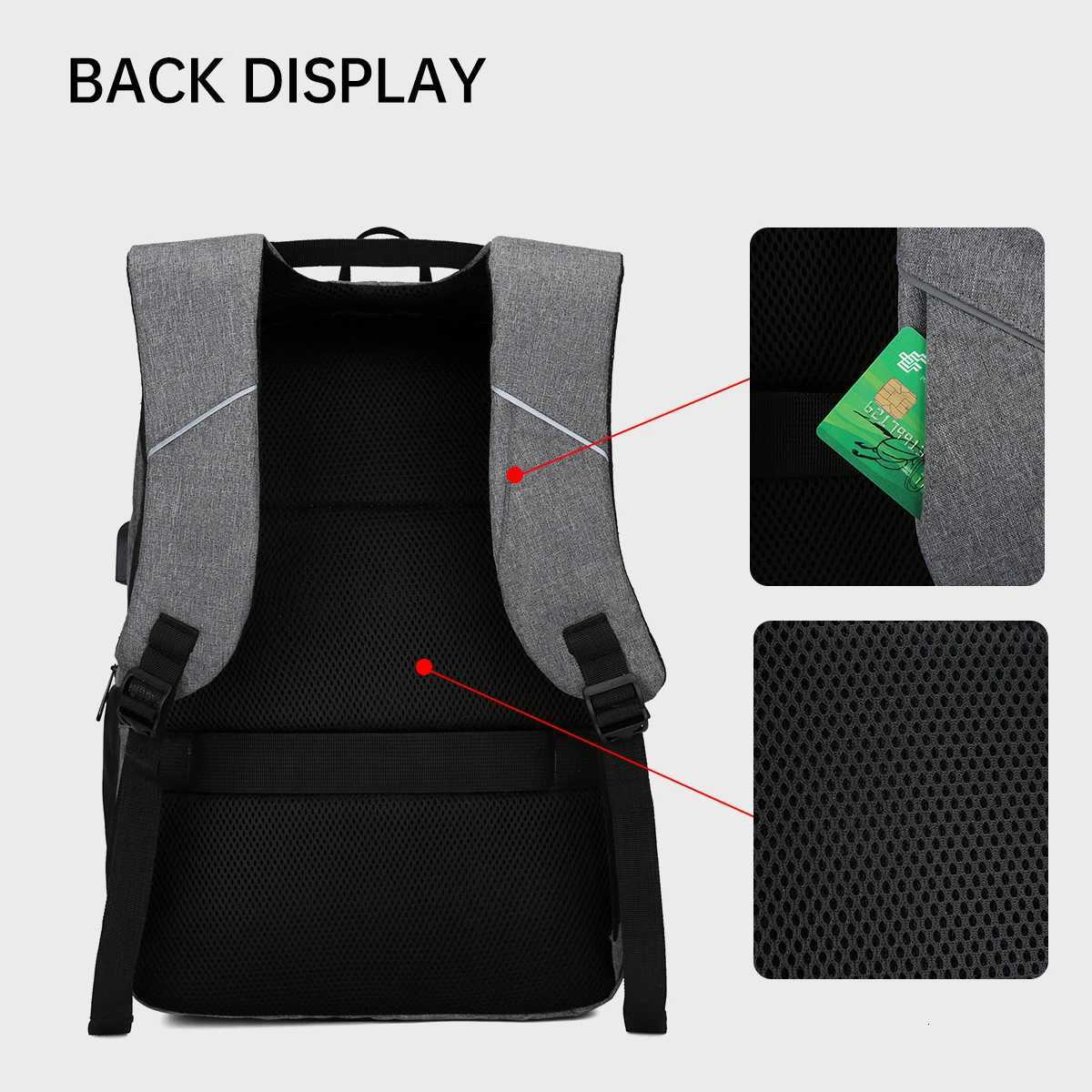 Unisex Laptop Bag Multifunctional USB Backpack Large Capacity Backpack Business Commuting Business BagM251222