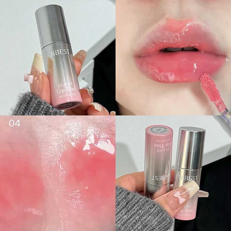 QIBEST Watery Mirror Lip Gloss Long-lasting Moisturizing Easy Wearing Water Glass Lip Glaze Hydrating Sexy Red Lip Tint MakeupT251222