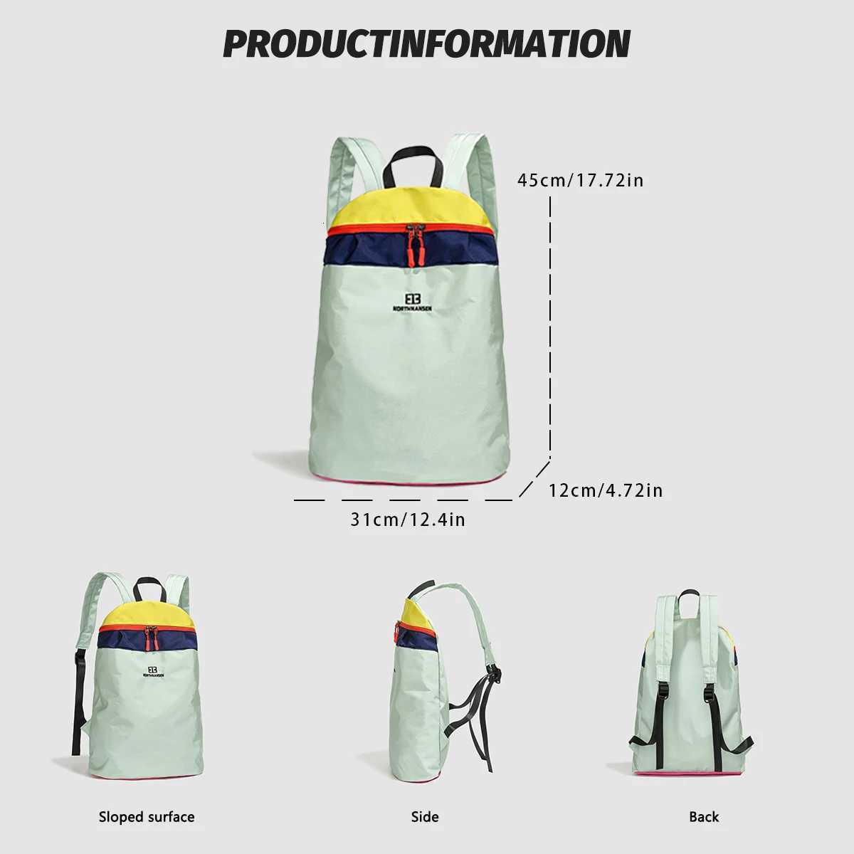 Contrast Color Outdoor Travel Backpack Ladies 2025 New College Student School Bag Fashion All-Match Lightweight Small BackpackM251222