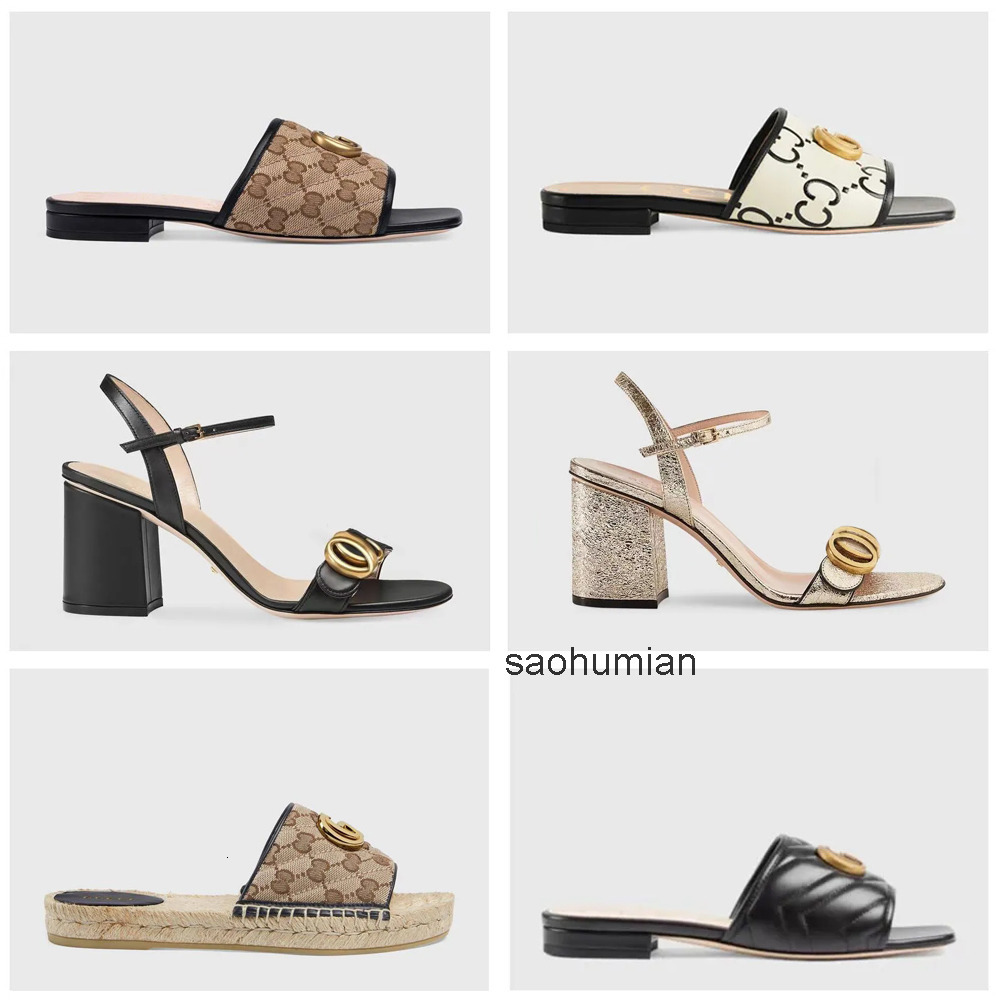 Designer Slide Sandals Womens Elegant Summer Slingback Flat Slippers with Electric Embroidered Fabric gucciis guccis gg guccisneaker guccishoe XUIQ