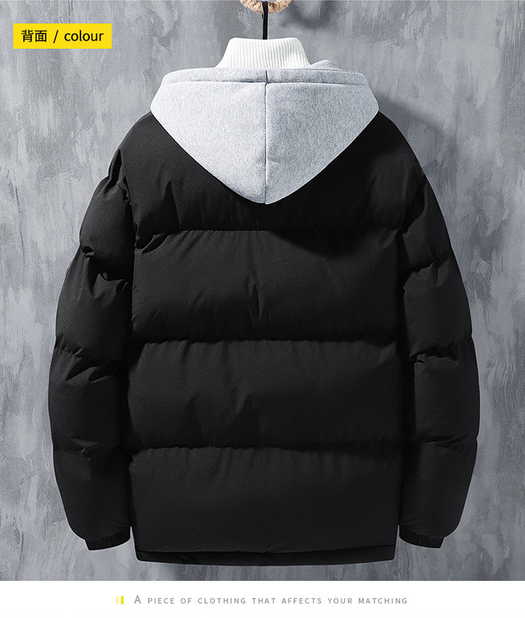 Men's New Winter Trendy Hooded Puffer Jacket - Windproof, Warm, Loose & Casual Thickened Style