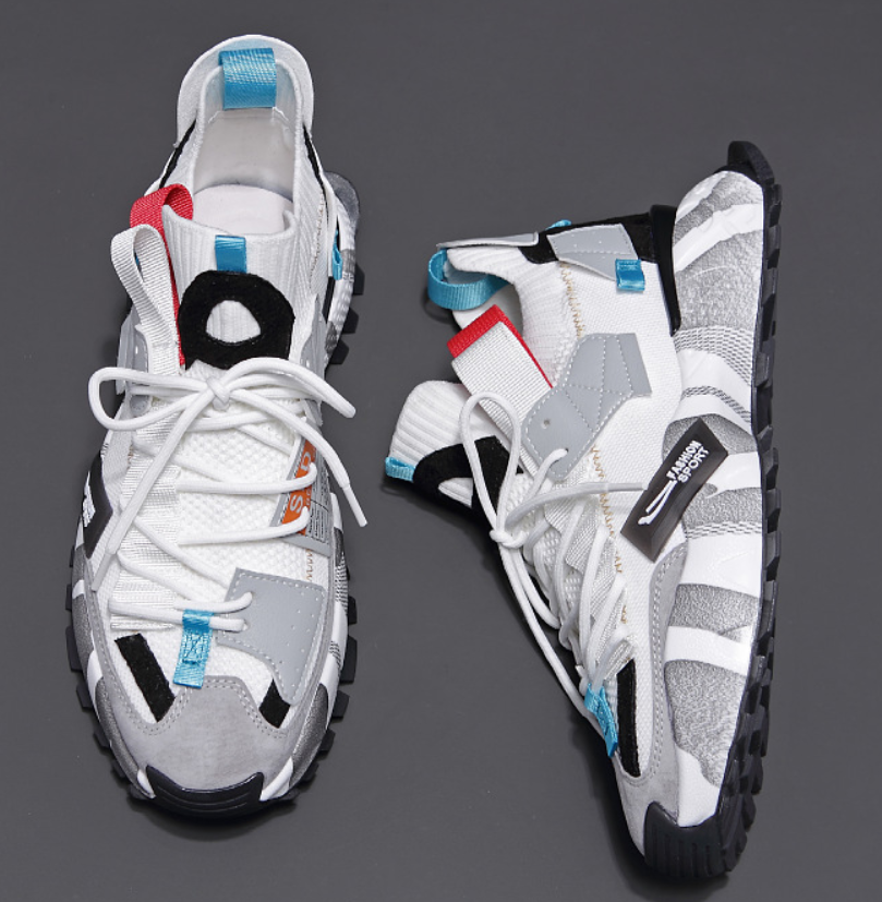 Breathable thin summer men's shoes trend new trendy sneakers summer soft-soled daddy shoes for men