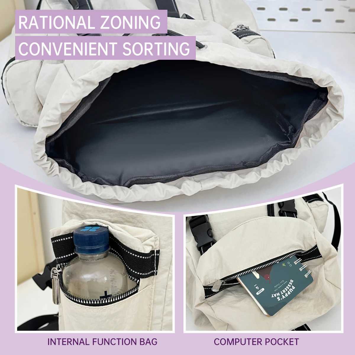 utdoor Large Capacity Waterproof Lightweight Backpack Womens Travel Mountaineering Computer Backpack Male Student School Bag Class Cycling CommutingM2