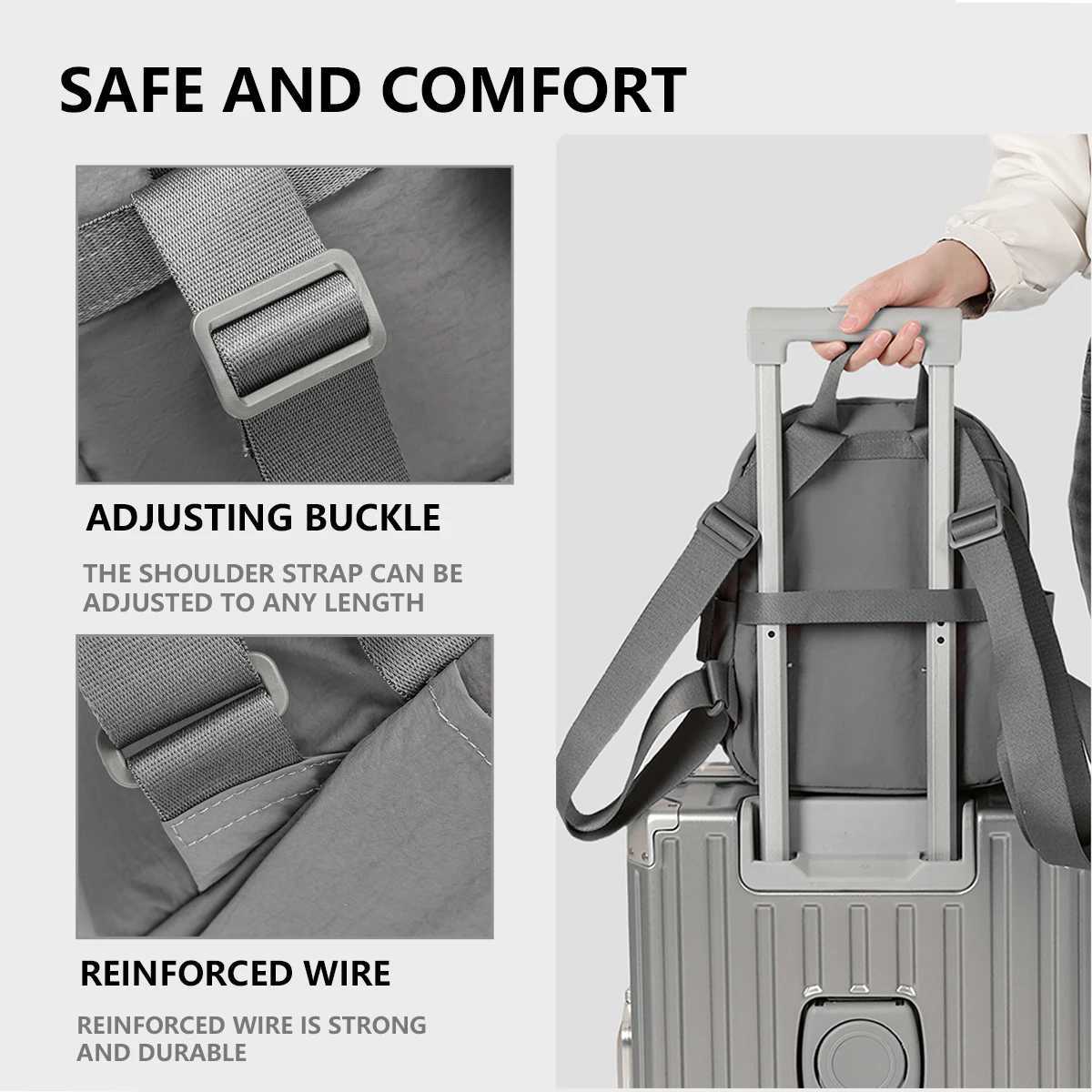 sh Mommy Normcore Travel Backpack New Niche Lightweight Commuter Fashion Burden-Reducing BackpackM251222