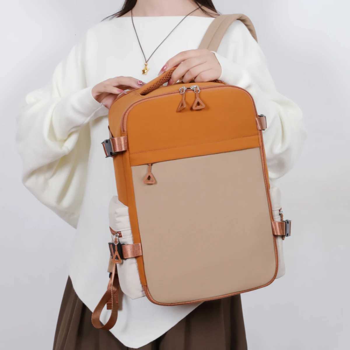 New Travel Backpack Womens Backpack Short-Distance Business Trip Lightweight Travel Bag Luggage Bag College Student Computer Bag Boarding and Commutin