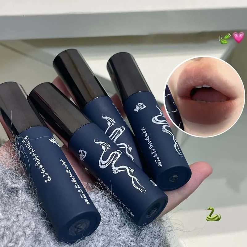 Velvet Matte Lip Glaze Shimmer Nude Lip Mud Waterproof Grey Pink Liquid Lipstick Long-lasting Non-drying Red Lip Gloss CosmeticsT251222