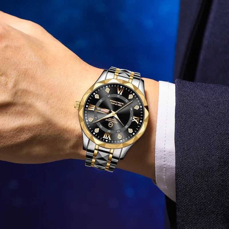 PAAZU Luxury Sports Mens Wrist Stainl Steel Waterproof Date Man High Quality Casual Fashion Quartz Men es M251222